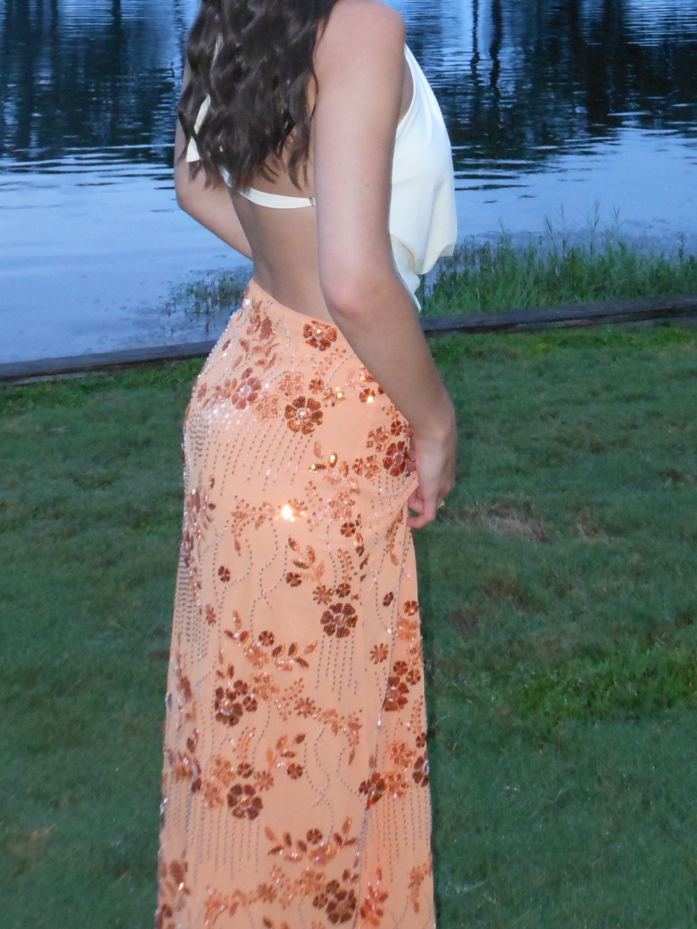 Maxi orange bejeweled skirt from Peppermayo - Picture 3 of 5